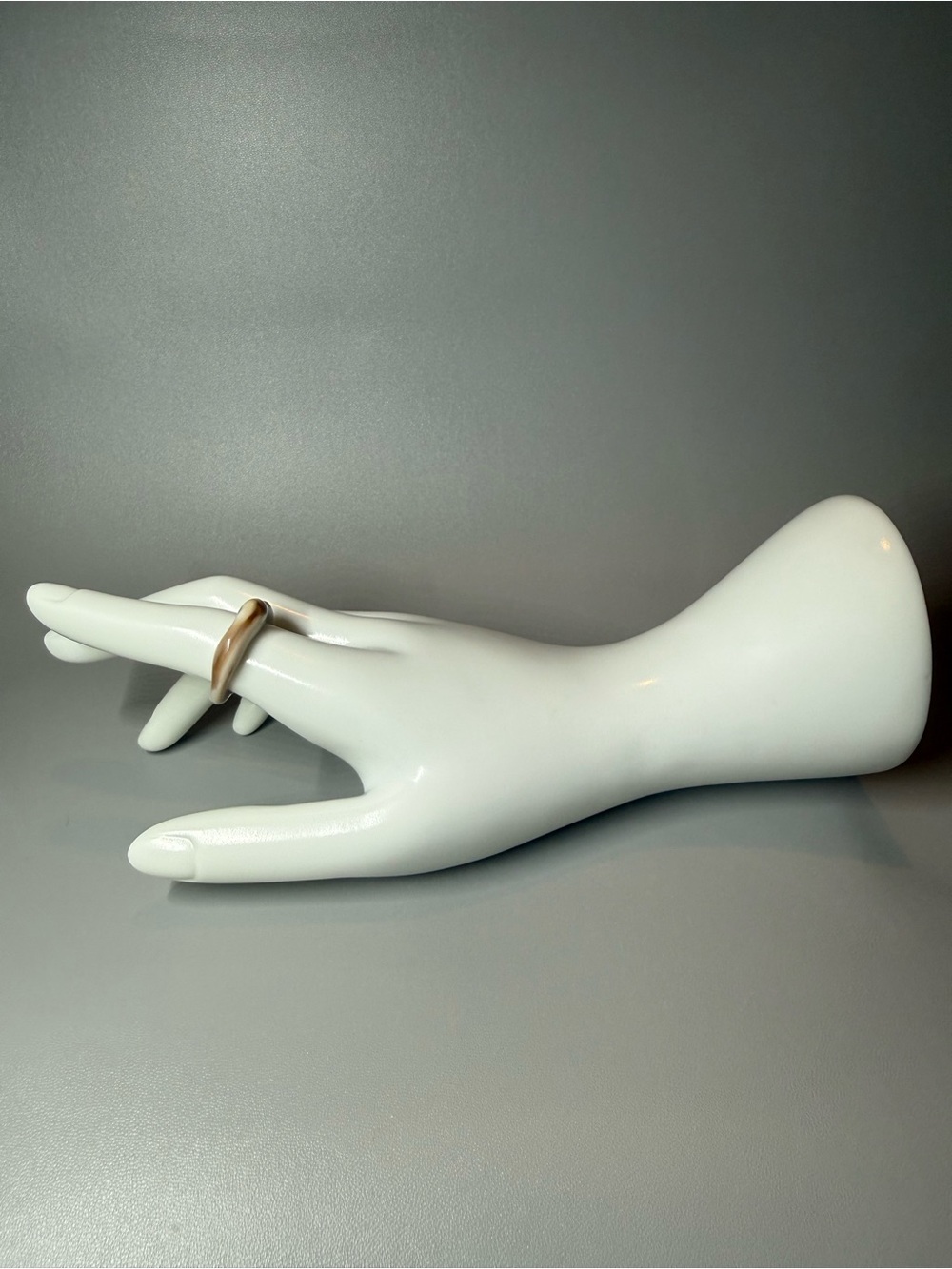 Minimal Cream Dome Resin Ring - Women Jewelry